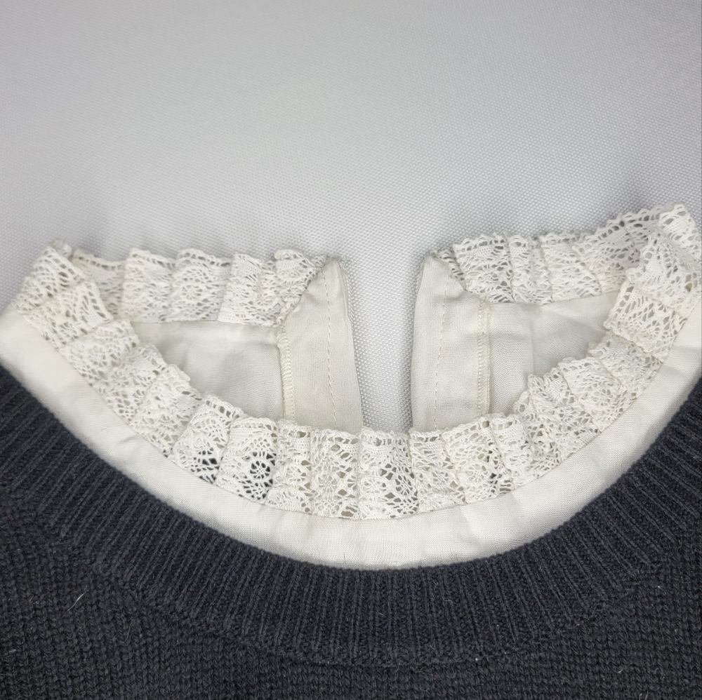 Joie Women's Affie Wool & Cashmere Lace Trim Layered Knit Sweater Size S - Picture 12 of 15